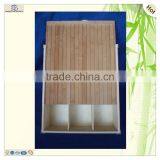 Factory Price String Handle 3 Bottles Bamboo Wooden Crate Box thumbnail-3