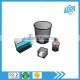 Office Supplier Modern Metal Mesh Wire Office Stationery Set Of 4 Pieces thumbnail-1