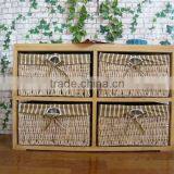 European Style Woven Baskets Cabinets Wooden Home Decorative Furniture thumbnail-4