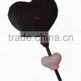 Metal Decorative Heart Hook With Ceramic Knob, Home Decoration Hooks, Metal Wall Art Hooks, European Style Hooks, Vintage Hooks thumbnail-1