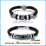 2017 Fashion Custom Logo Genuine Leather Bracelet Custom thumbnail-2