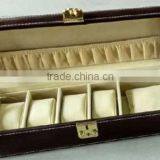 Faux Leather Watch Box Rings Bracelets Jewelry Organizer Display Storage Case thumbnail-1