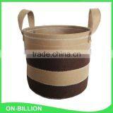 Customized Large Round Colored Felt Laundry Basket thumbnail-3