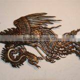 Bronze Phenix Wall Sculpture Relief thumbnail-1