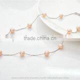 6-7 mm Pink Freshwater Pearl Necklace and Bracelet Sets thumbnail-2