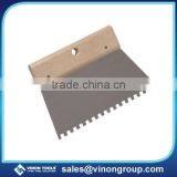 DIY Adhesive Spreader With Notches, Steel Spatula With Beech Wooden Handle thumbnail-1