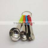 Stainless Steel Measuring Spoon Set Covered Silicone Handle thumbnail-2