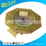 Home Decoration Metal Gold Plated Table Alarm Clock Decor thumbnail-4