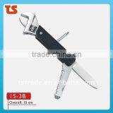 2014 New Stainless Steel Multi Function Pocket Wrench Tools 15-3B. thumbnail-1