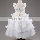 Retail Girl Lace Dress Ruffle Layers Little Girl Princess Party Dress Rose Collar Baby Girls Gauze Evening Dresses Christening thumbnail-3