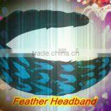Plain Blue Peacock Feather Headband thumbnail-1