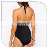 Wholesale Summer Black Halter Hot Sexy Girl Plus Size Bathing Suit thumbnail-4