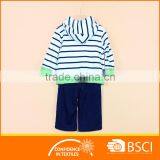 Stripe Printed Jersey 2pcs Baby Sport Cloth Set thumbnail-2