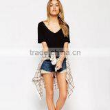 Hot Sale Sexy Women's V-neck T-shirt Wholesale From Ningbo, China thumbnail-2