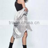 MGOO New Arrival Custom Zip Up Silver Jackets Satin Blazers Stretch Waist Fashion Streetwear Jackets thumbnail-4