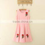 2017 Hot Selling Family Clothes Wholesale Mommy and me Dress Pink Mother and Daughter Sweet Casual Dresses Family Clothes thumbnail-2