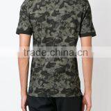 New Fashion Design Tonal Green Cotton Camouflage Mens Polo Shirt thumbnail-3