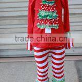 Wholesale Baby Sweet Christmas Tree Pattern Bounique Ruffle Kid's Outfit Set for Baby thumbnail-5