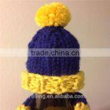 Christmas Decoration Knitted Cap With Wool Pompom Cute Little Knitted Cap thumbnail-4