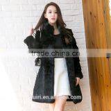 New Genuine Rex Rabbit Fur Women's Ultra Long Outerwear Fashion High Quality Fur Coats Fur Clothing thumbnail-2