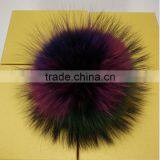 Myfur Natural Dyed Random Unique Colorful Fur Pom Pom Key Chain Bag Accessory thumbnail-4
