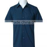 Juqian Custom High Quality Mens Plain Pure Soft Textile Cotton Colors Short Sleeve Work Shirt thumbnail-3