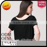 Fashionable Cheap Plain Round Neck T-shirt thumbnail-3