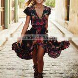 New Fashion Chiffon Short Front Long Back One-piece Women Dress thumbnail-1