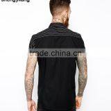 Custom High Quality Men Cotton Shirts, Stripes Printed Short-sleeved Shirt Wholesale in Guangzhou thumbnail-2