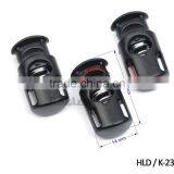 Black Plastic Stoppers Cord Lock 8mm Hole Toggles Clip Apparel Shoelace Sportswear Bungee Cord Accessories HLD/K-238 thumbnail-1