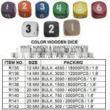 12PCS COLOR WOODEN DICE thumbnail-4