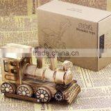 Wooden Crafts Decoration Creative Gift Toys for Kids Wood Train Toy thumbnail-3