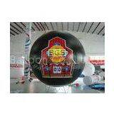 Black Waterproof Inflatable Advertising Helium Balloons With UV Protected Printing thumbnail-1
