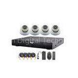 Indoor Dome 4 Channel DVR CCTV Security Camera Systems With Internal Sync System