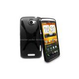 LAUDTEC X LINE BACK WAVE TPU GEL CASE COVER FOR HTC ONE V