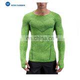 Wholesale Latest Design Gym Wear Mens Seamless Performance Green Men Long Sleeve T Shirt thumbnail-1