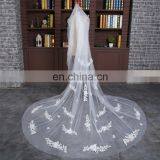 HSP1705 One Layer Three Meters Real Image Tulle Bridal Wedding Veil Long Cathedral thumbnail-3