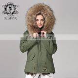 Italy Designer Army Real Fox Fur Parka 2016 Women Jackets With Natural Fur Collar thumbnail-1