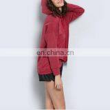 Autumn Fashion Women Irregular Hem Hoody Sweater Leisure Slim Hooded Sweatshirt thumbnail-2