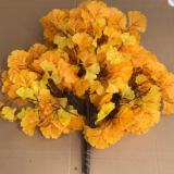 Fabric Material Artificial Yellow Ginkgo Tree Leaf With Iron