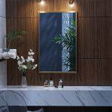 Nordic Brass Rectangular Bathroom Wall-mounted Mirror/dressing Table Mirror, Full-length Mirror Gold Customization thumbnail-3