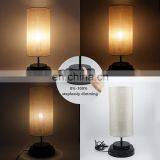 Modern Style Hotel Decor Small Round Light Fabric Shade Table Lamp thumbnail-5