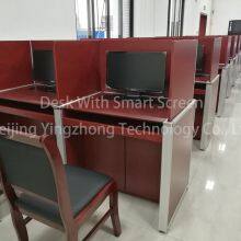 Height Adjustable Office Computer Desk Anti-peeping Study Carrel Desktop Panels Test Center Table Library Cubicle thumbnail-5