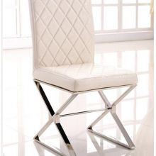 White PU leather Dining Chair