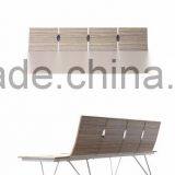 Curve Plywood Waiting Chair Airport Chair Lounge Chair H63D-3-V for Public Seating thumbnail-5