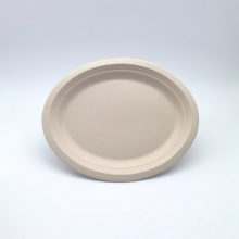 12.5 Inch Customizable Big Oval Plate Sugarcane Biodegradable Wholesale Bagasse Plate Compostable Biodegradable Plastic Free thumbnail-3