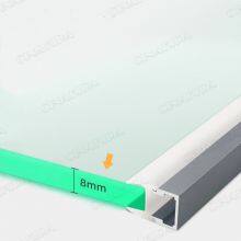 LED Under Cabinet Lights for Glass Edge Shelf Back Side Clip Clamp Strip Lighting 3 Lamps With Adapter thumbnail-3