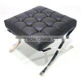 Stainless Steel X Frame Barcelona Ottoman thumbnail-1