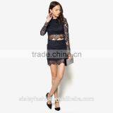 OEM Service Women Lace t Shirt With Wholesale Price China Supply Black t ShirtTS024 thumbnail-4
