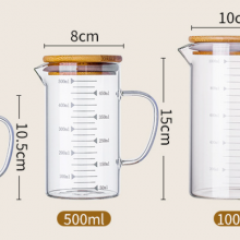 High Borosilicate Glass Measuring Cup for Milk and Kitchen Use 350ml 500ml 1000ml thumbnail-3